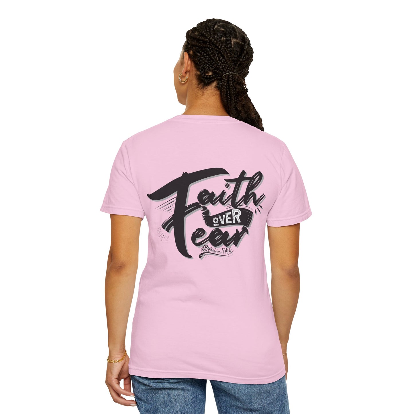 Faith Over Fear Graphic Tee, Inspirational T-Shirt, Christian Apparel, Unisex Religious Shirt, Powerfull Fashion