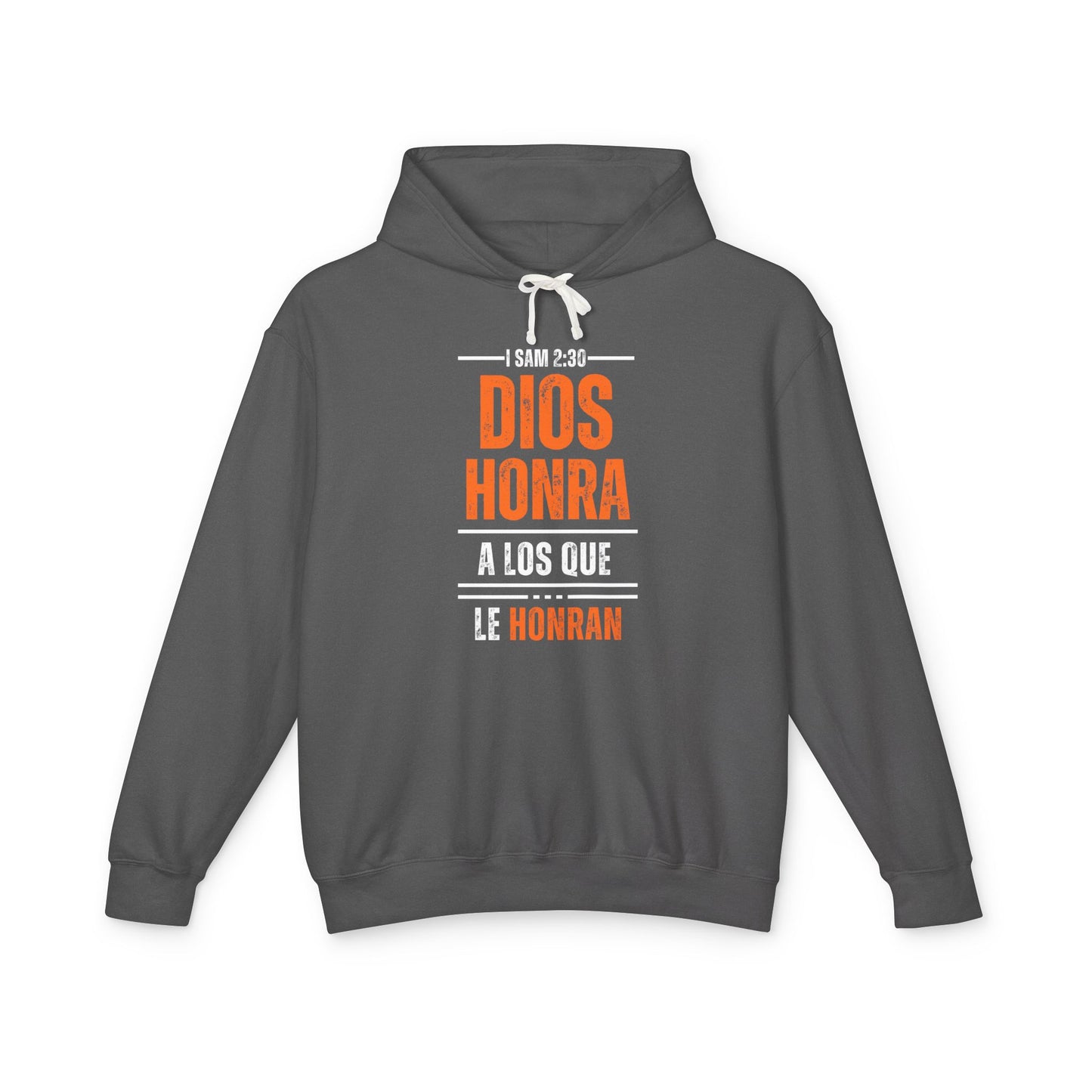 Unisex Lightweight Hooded Sweatshirt - Inspirational Bible Verse "Dios Honra a Los Que Le Honran"
