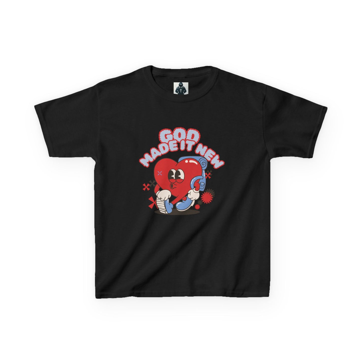 Kids Heavy Cotton™ Tee - 'God Made But New' Fun Graphic Shirt for Boys and Girls