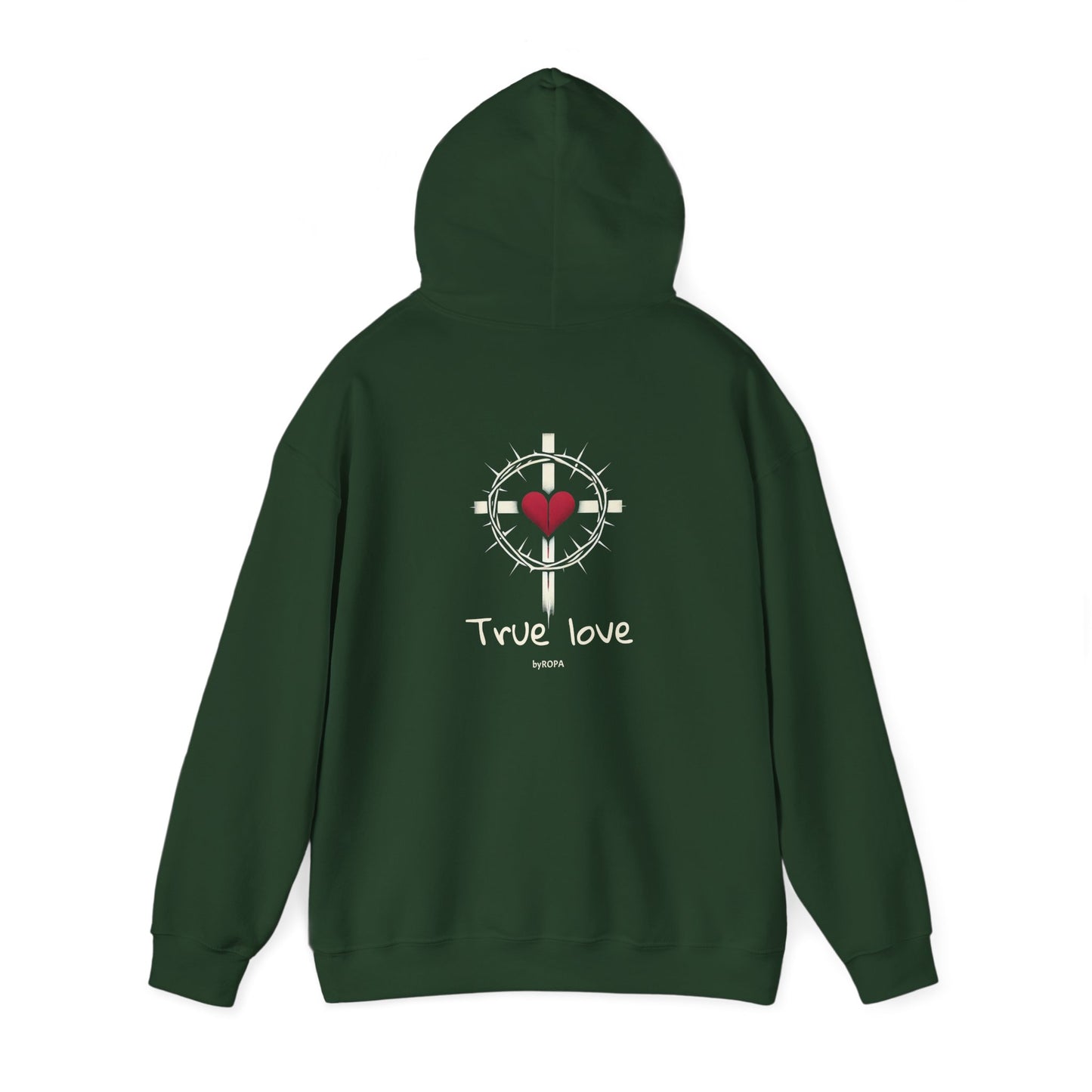 True Love Hoodie - Cozy Unisex Sweatshirt, Heart Design Gift, Valentine's Day Apparel, Casual Love Wear, Everyday Comfort