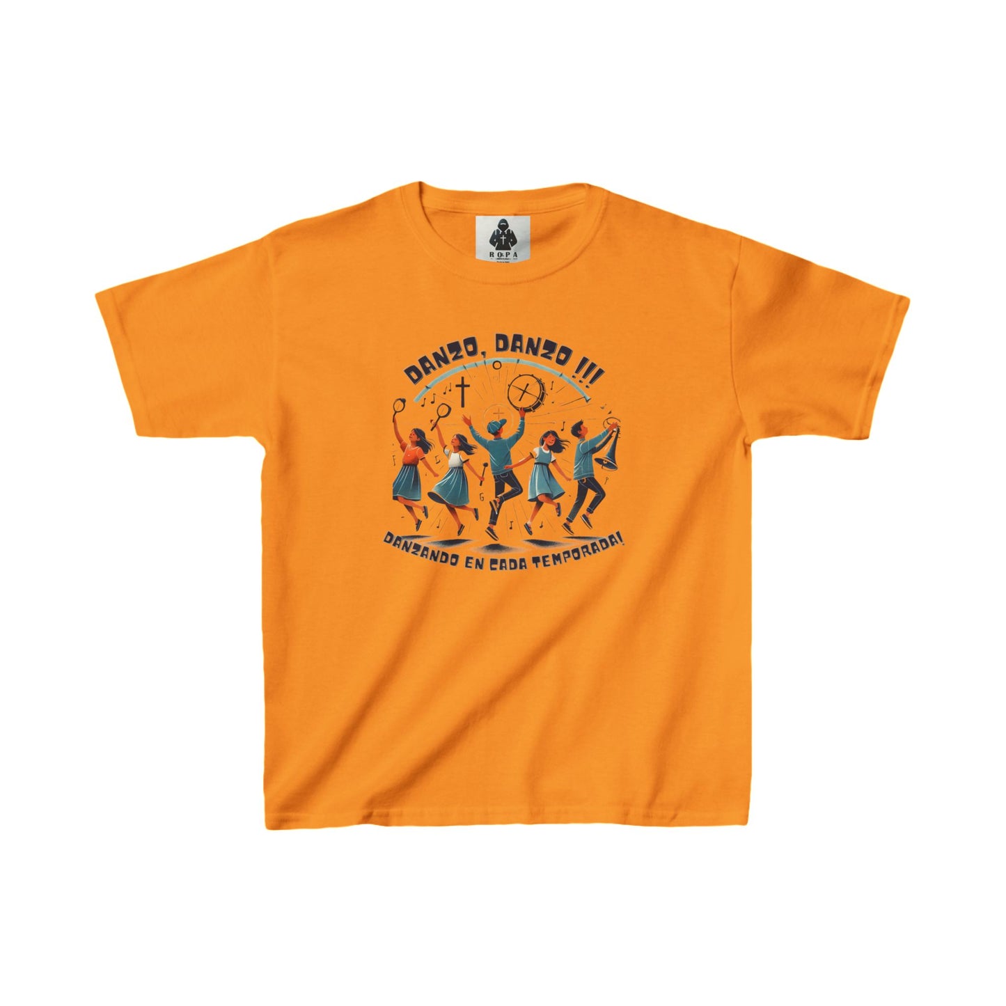 Dance Celebration Kids Heavy Cotton Tee - Fun & Stylish for Young Dancers