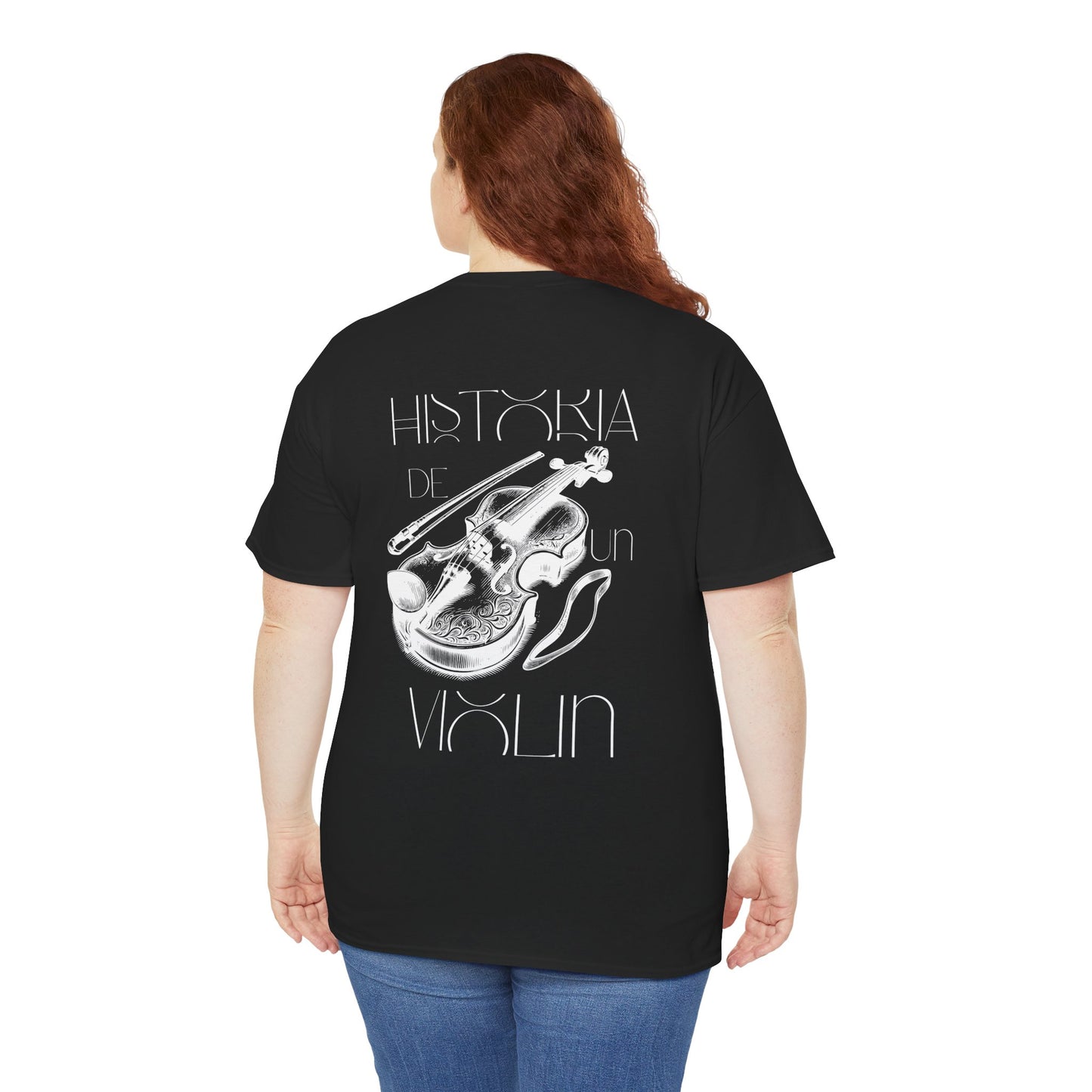 (Ropa Ft Hector David) Vintage Violin Graphic Tee, Unisex Cotton T-Shirt, Retro Violin Art, Perfect for Musicians, Music Lover Gift,