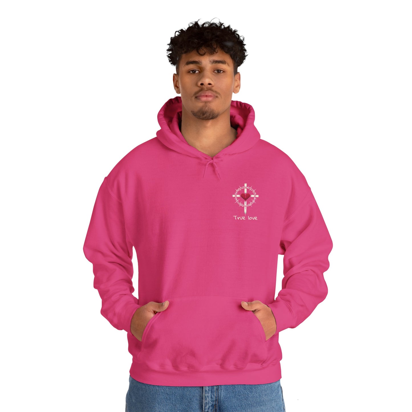 True Love Hoodie - Cozy Unisex Sweatshirt, Heart Design Gift, Valentine's Day Apparel, Casual Love Wear, Everyday Comfort
