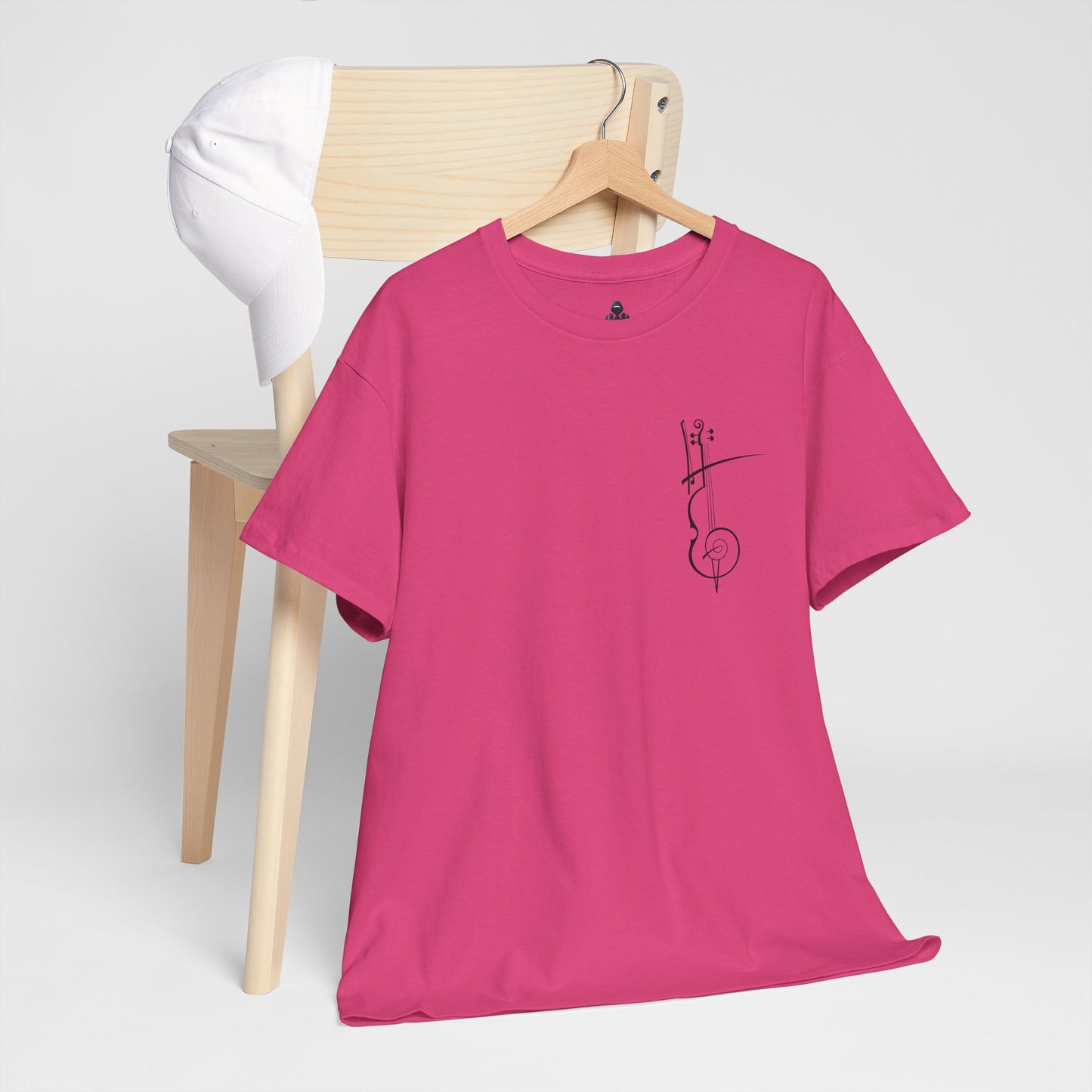 (Ropa Ft Hector David) Vintage Violin Graphic Tee, Unisex Cotton T-Shirt, Retro Violin Art, Perfect for Musicians, Music Lover Gift,