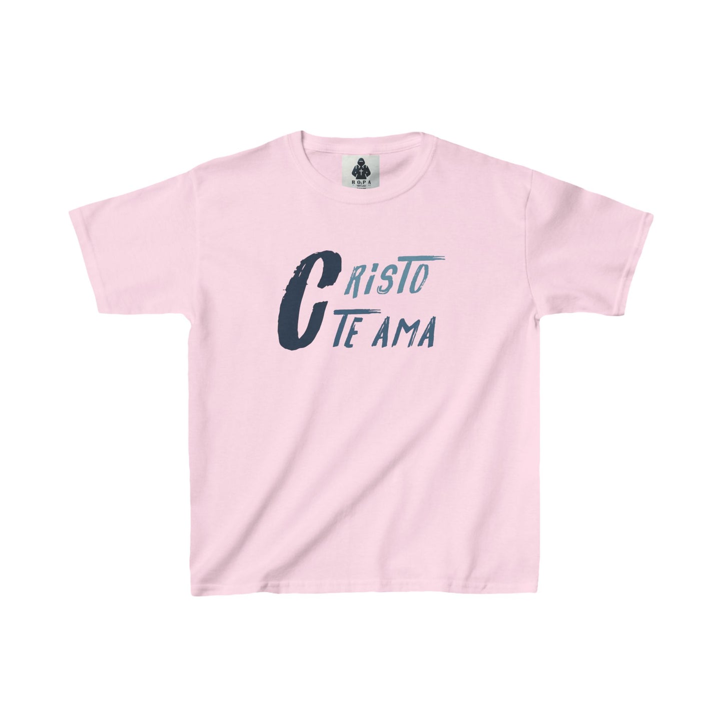 Kids Heavy Cotton™ Tee - Cristo Te Ama Shirt for Faith and Love