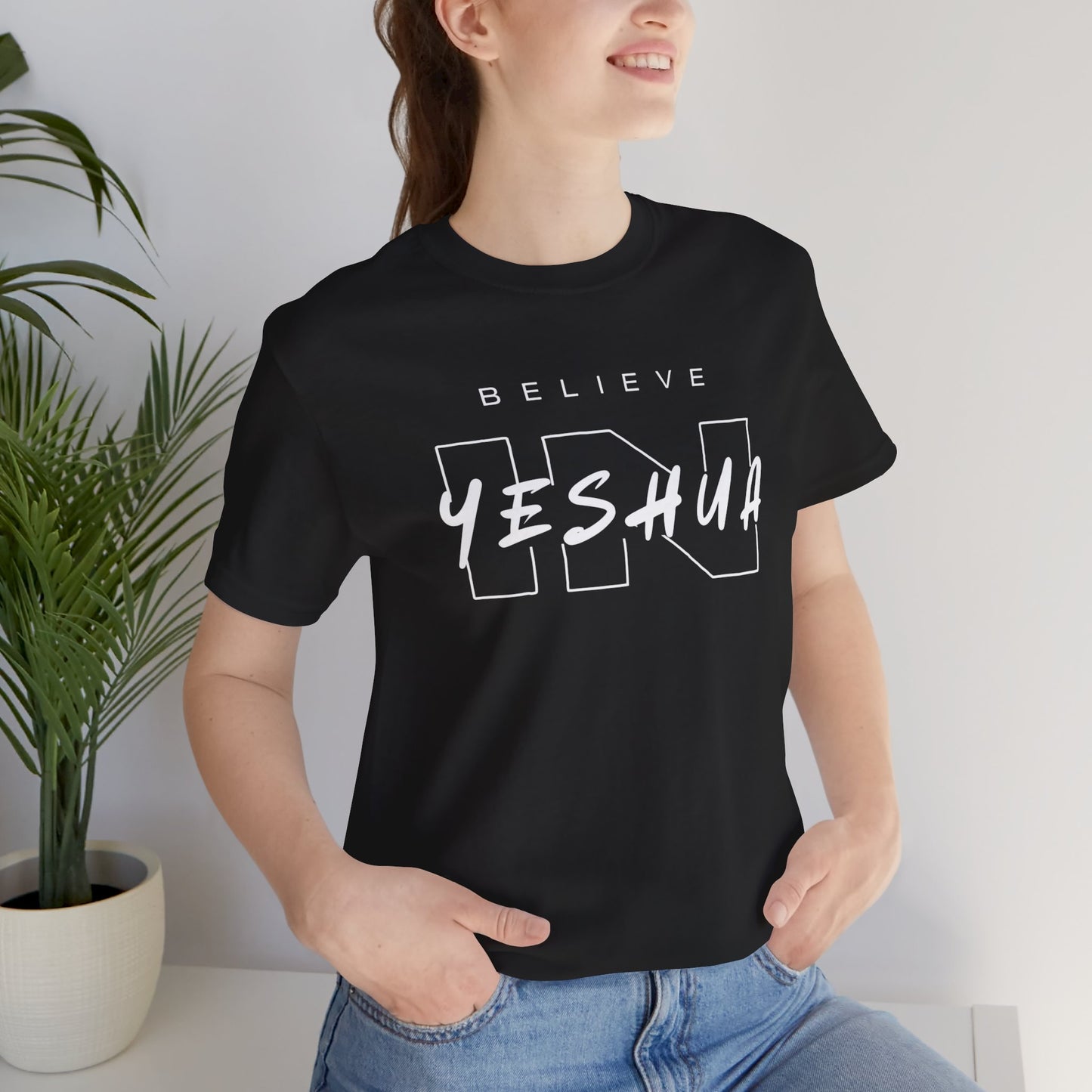 Unisex Short Sleeve Tee - 'Believe Yeshua' Inspirational Graphic Tee