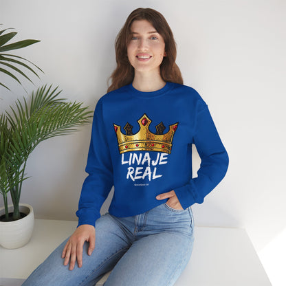 Crown Design Unisex Crewneck Sweatshirt - 'LINAJE REAL'