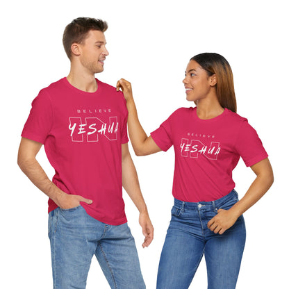 Unisex Short Sleeve Tee - 'Believe Yeshua' Inspirational Graphic Tee