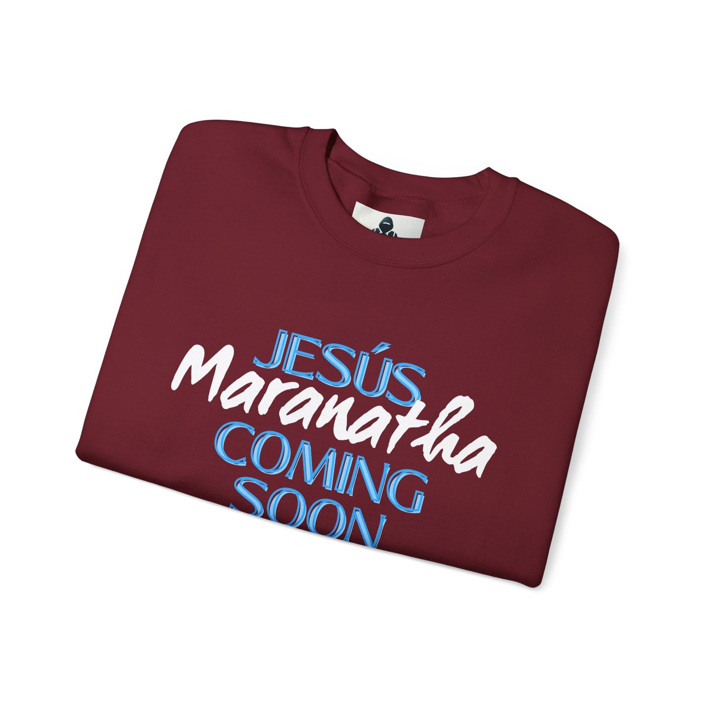 Unisex Heavy Blend™ Crewneck Sweatshirt - "JESÚS Maranatha COMING SOON" - Faith-Based Christian Apparel