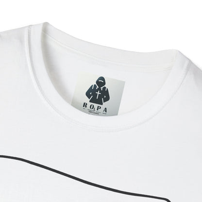 Minimalist Unisex Softstyle T-Shirt with Hand Design
