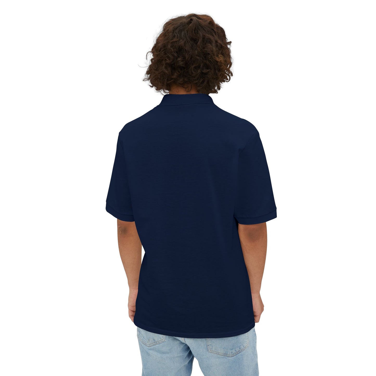 Faith-Inspired Men's Piqué Polo Shirt, Christian Apparel, Gift for Believers, Casual Outfit, Jesus Coming Soon