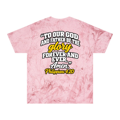 Philippians 4:20 Scripture T-Shirt — "To Our God and Father be the Glory" Inspirational Tee