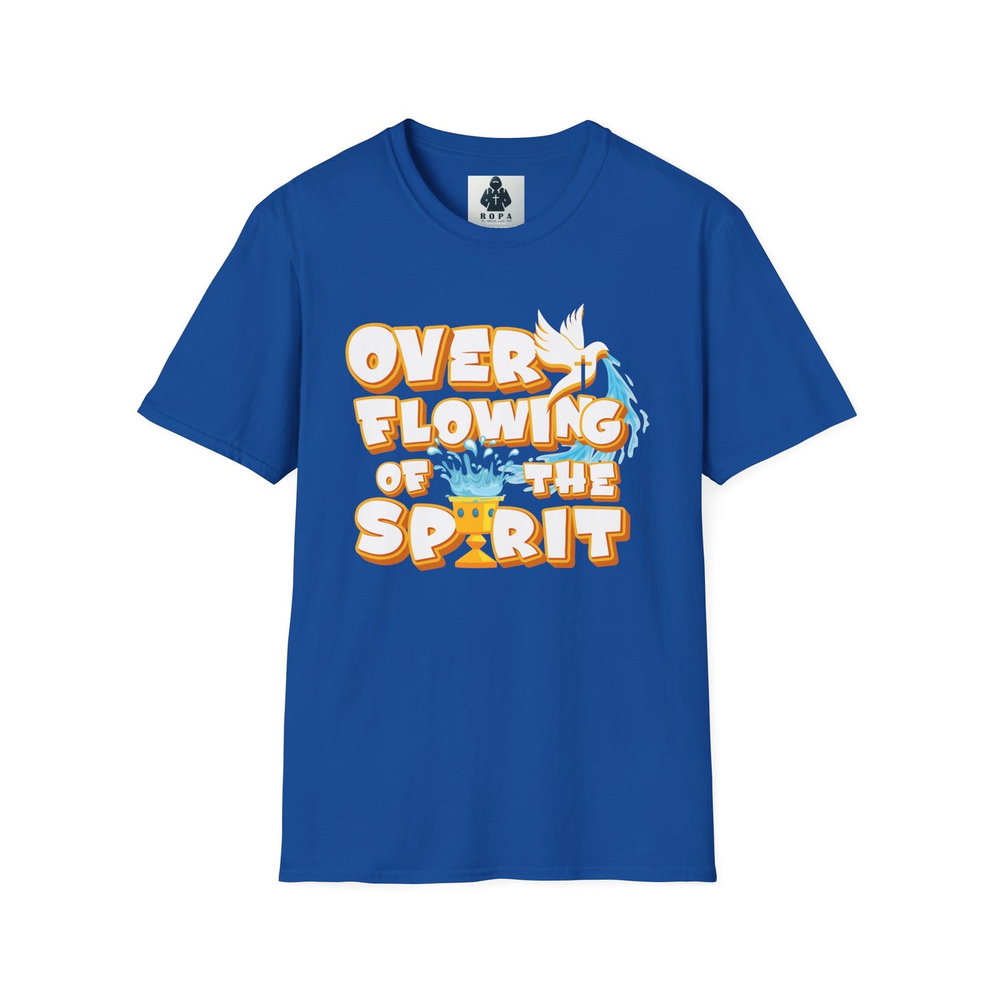 Overflowing of the Spirit Unisex Softstyle T-Shirt - Inspirational Graphic Tee for Everyday Wear