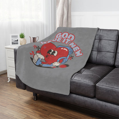 God Made It New Microfiber Blanket - Cozy Heart Design for Comfort and Inspiration