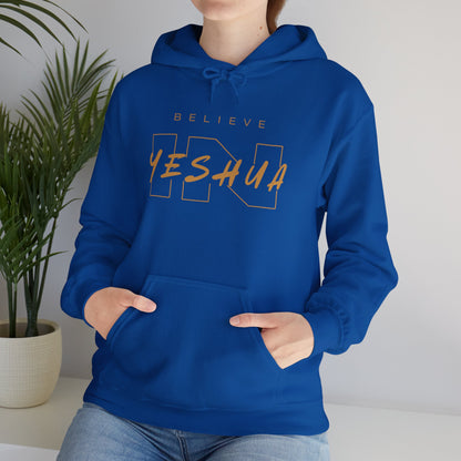 Unisex Heavy Blend™ Hooded Sweatshirt - 'Believe Yeshua' Inspirational Hoodie