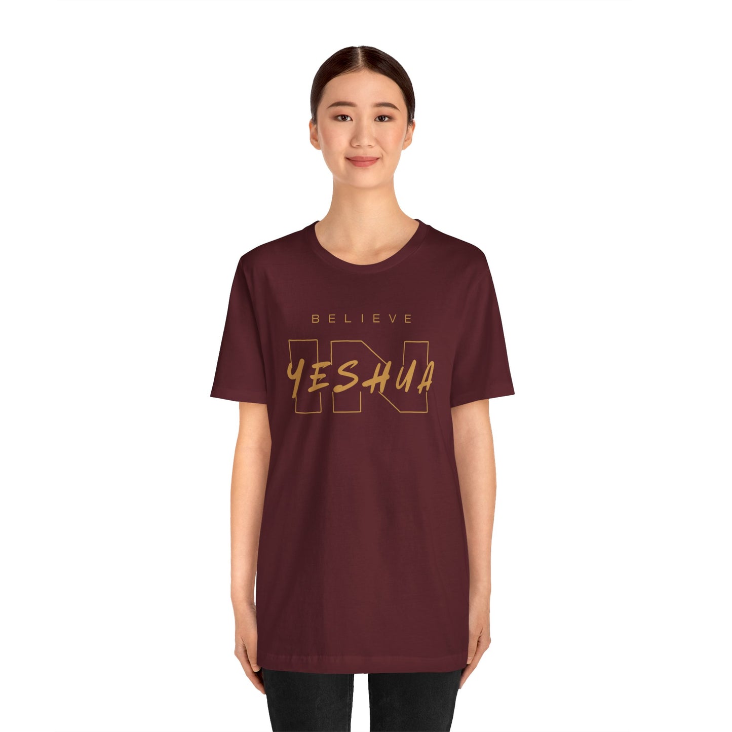 Unisex Short Sleeve Tee - 'Believe Yeshua' Inspirational Graphic Tee