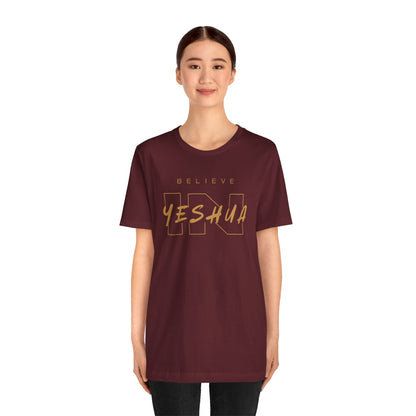 Unisex Short Sleeve Tee - 'Believe Yeshua' Inspirational Graphic Tee