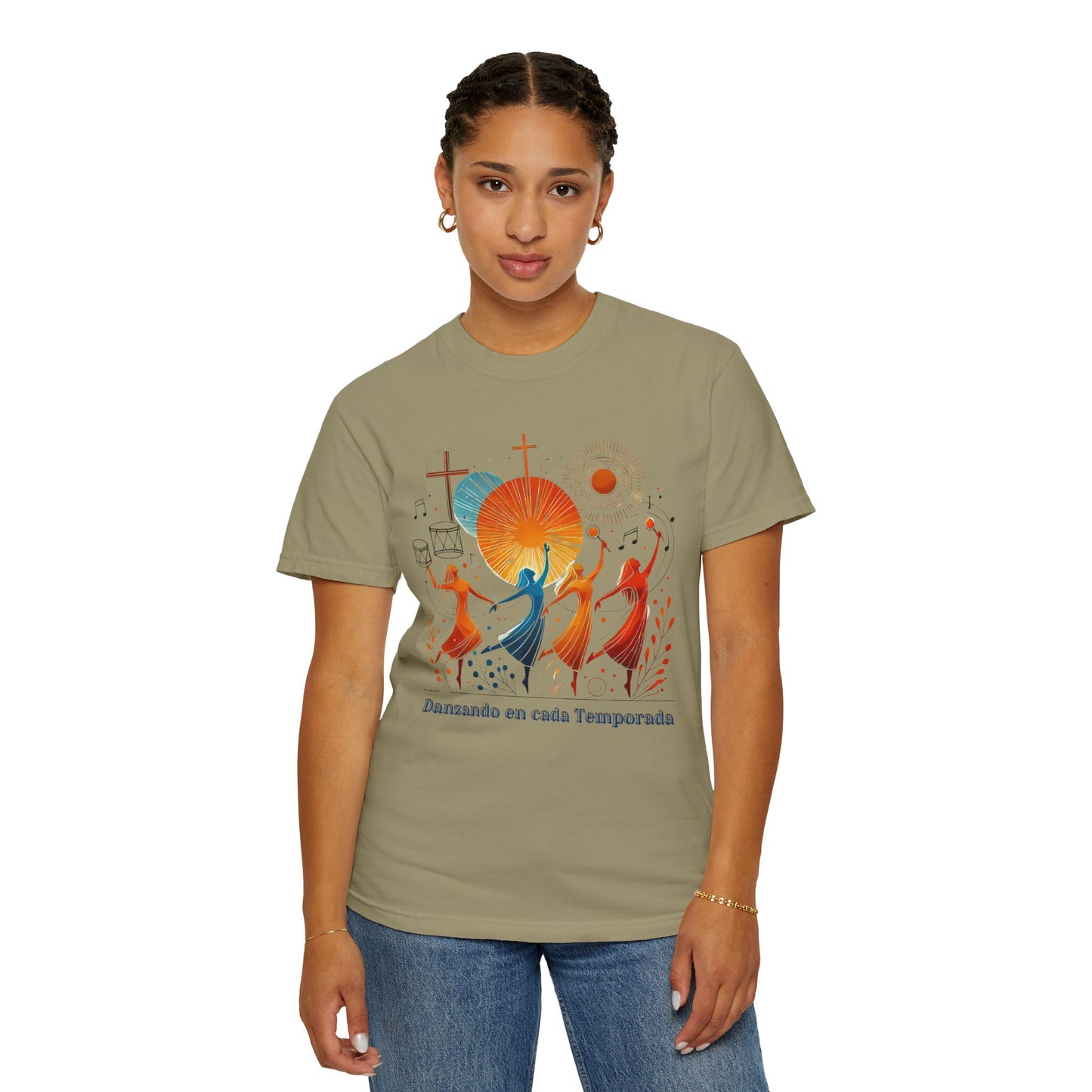 Unisex Garment-Dyed T-Shirt, Dance Design Tee, Seasonal Celebration Shirt, Gift for Dance Lovers, Festival Apparel