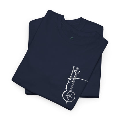 (Ropa Ft Hector David) Vintage Violin Graphic Tee, Unisex Cotton T-Shirt, Retro Violin Art, Perfect for Musicians, Music Lover Gift,