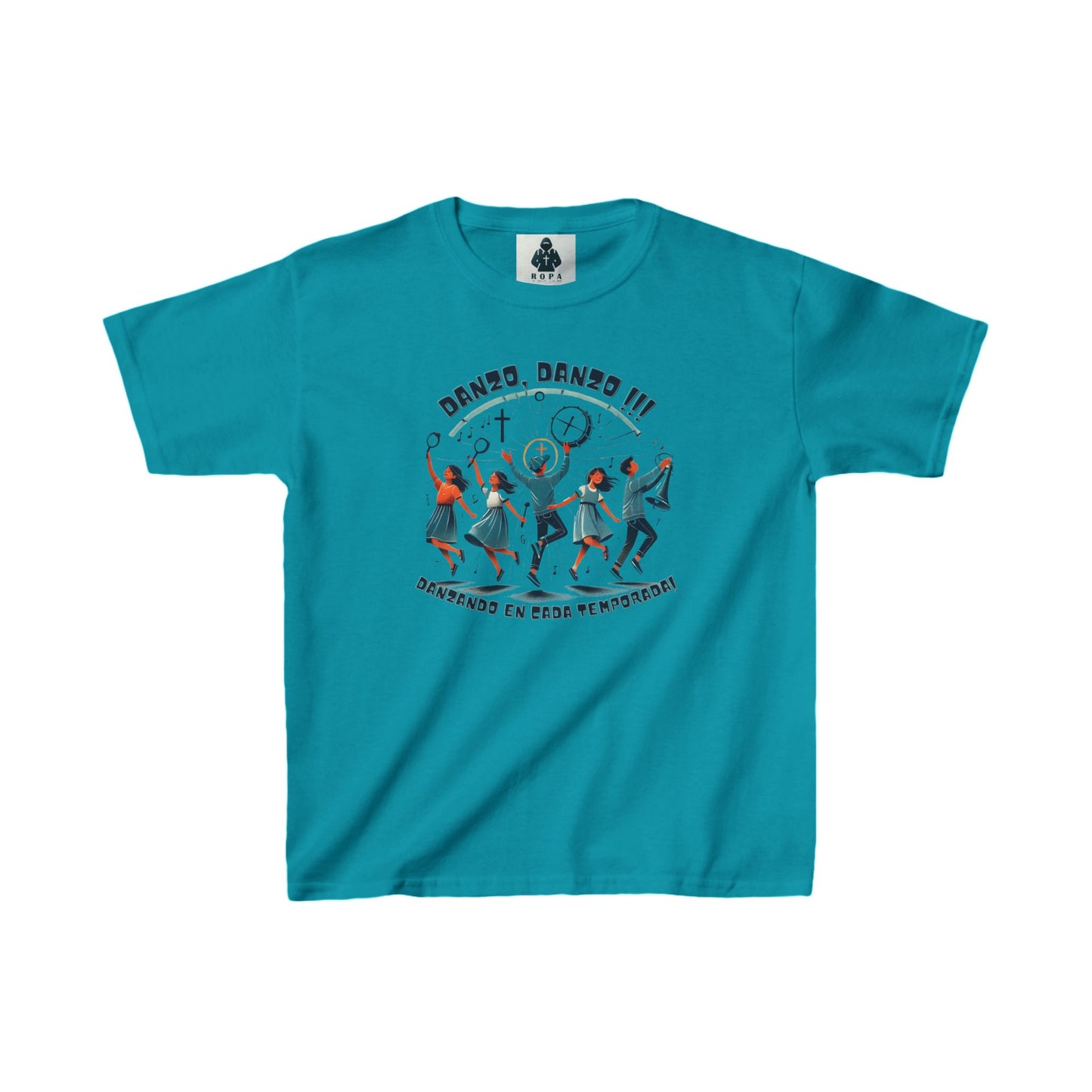 Dance Celebration Kids Heavy Cotton Tee - Fun & Stylish for Young Dancers
