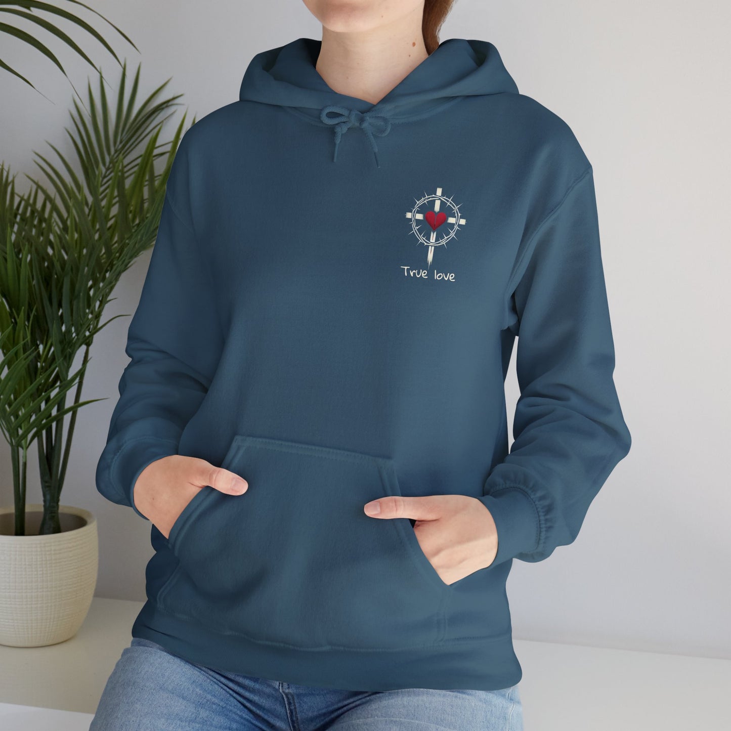 True Love Hoodie - Cozy Unisex Sweatshirt, Heart Design Gift, Valentine's Day Apparel, Casual Love Wear, Everyday Comfort