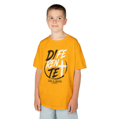 Kids Tee — "Diferente" Christian Cross Graphic