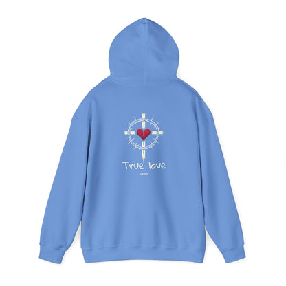 True Love Hoodie - Cozy Unisex Sweatshirt, Heart Design Gift, Valentine's Day Apparel, Casual Love Wear, Everyday Comfort