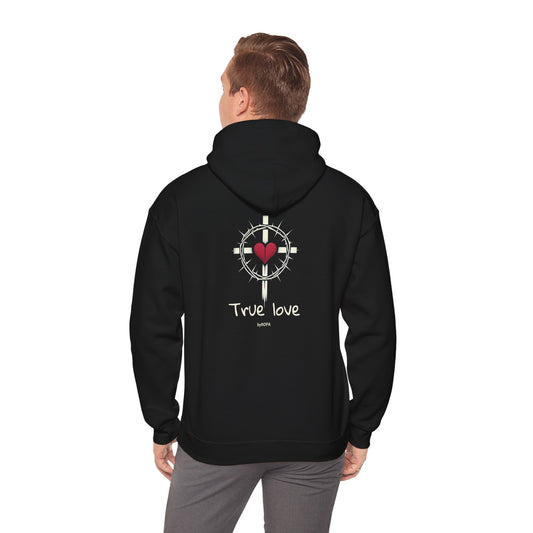True Love Hoodie - Cozy Unisex Sweatshirt, Heart Design Gift, Valentine's Day Apparel, Casual Love Wear, Everyday Comfort