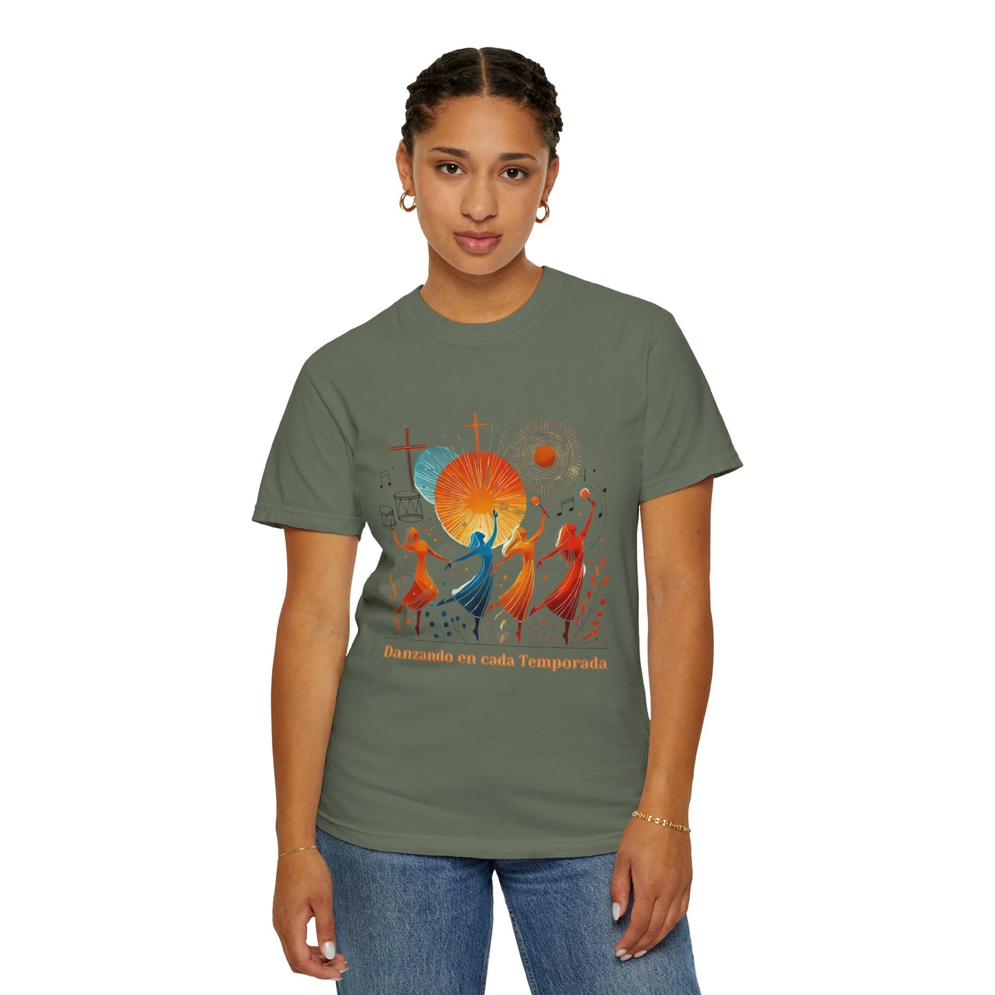 Unisex Garment-Dyed T-Shirt, Dance Design Tee, Seasonal Celebration Shirt, Gift for Dance Lovers, Festival Apparel