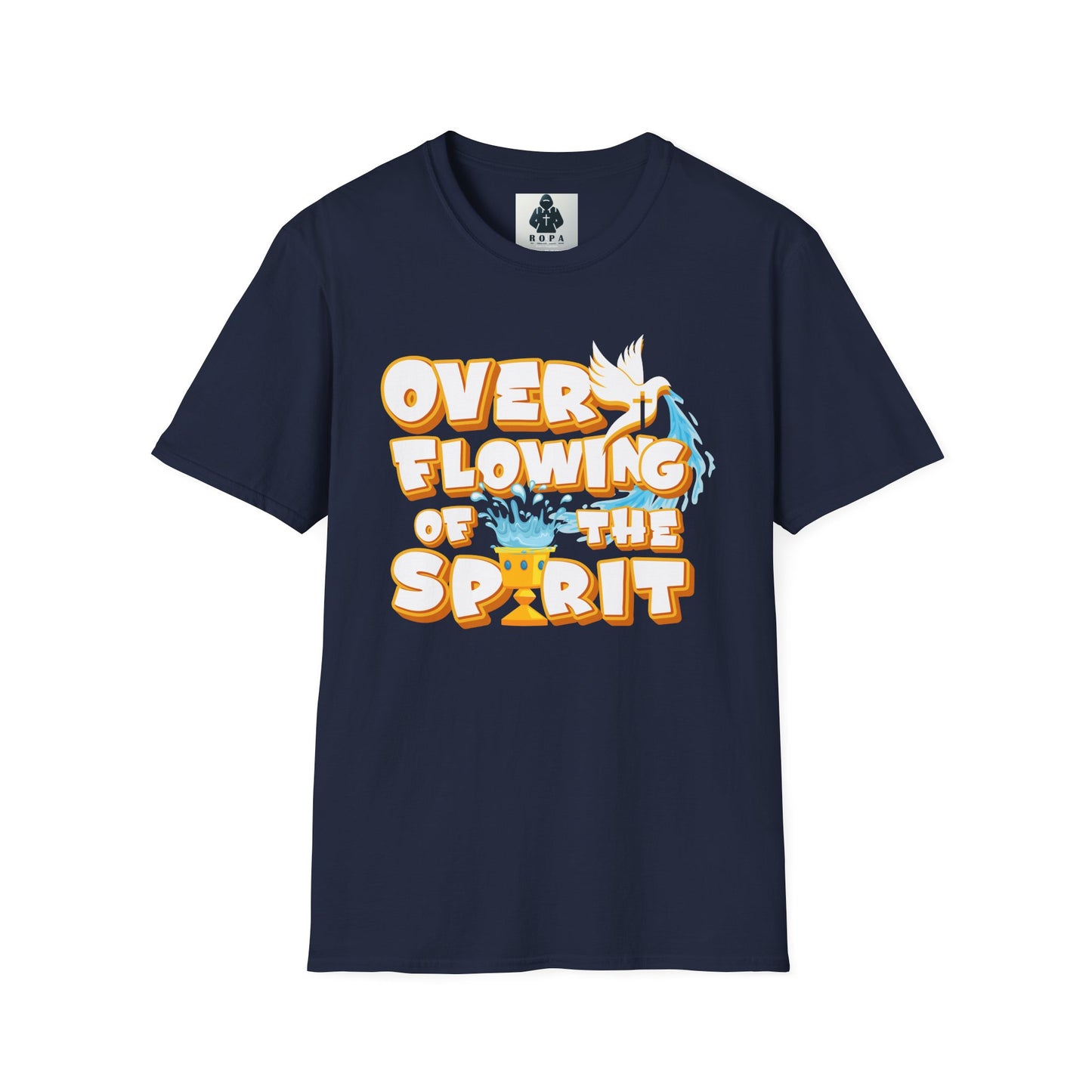Overflowing of the Spirit Unisex Softstyle T-Shirt - Inspirational Graphic Tee for Everyday Wear