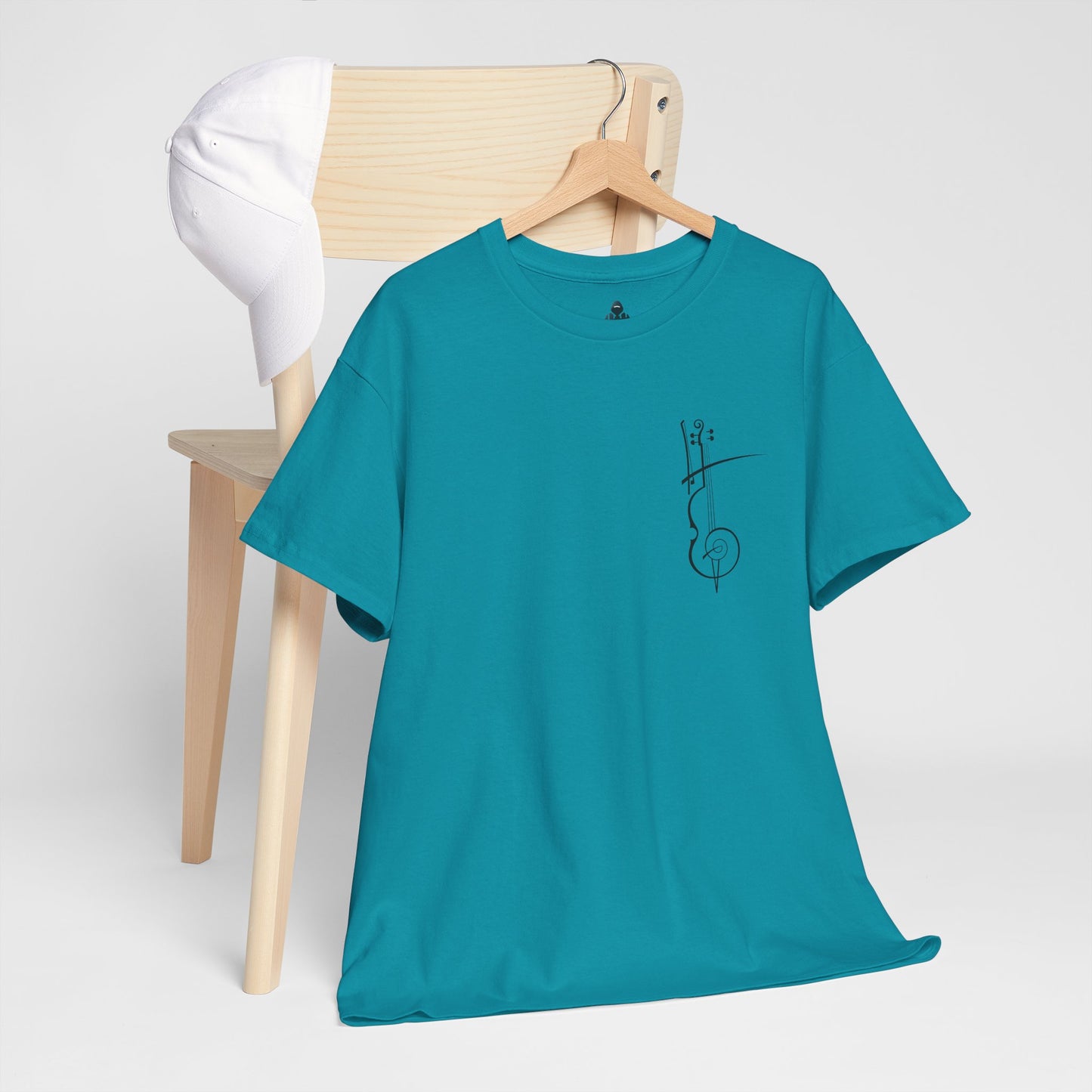 (Ropa Ft Hector David) Vintage Violin Graphic Tee, Unisex Cotton T-Shirt, Retro Violin Art, Perfect for Musicians, Music Lover Gift,