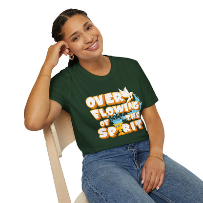 Overflowing of the Spirit Unisex Softstyle T-Shirt - Inspirational Graphic Tee for Everyday Wear
