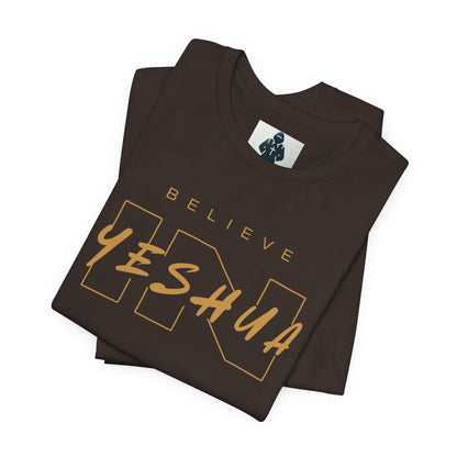 Unisex Short Sleeve Tee - 'Believe Yeshua' Inspirational Graphic Tee