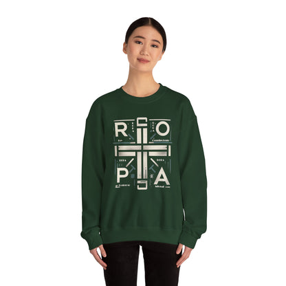 Eco-Friendly Graphic Crewneck Sweatshirt - R O P A  Cruz Design