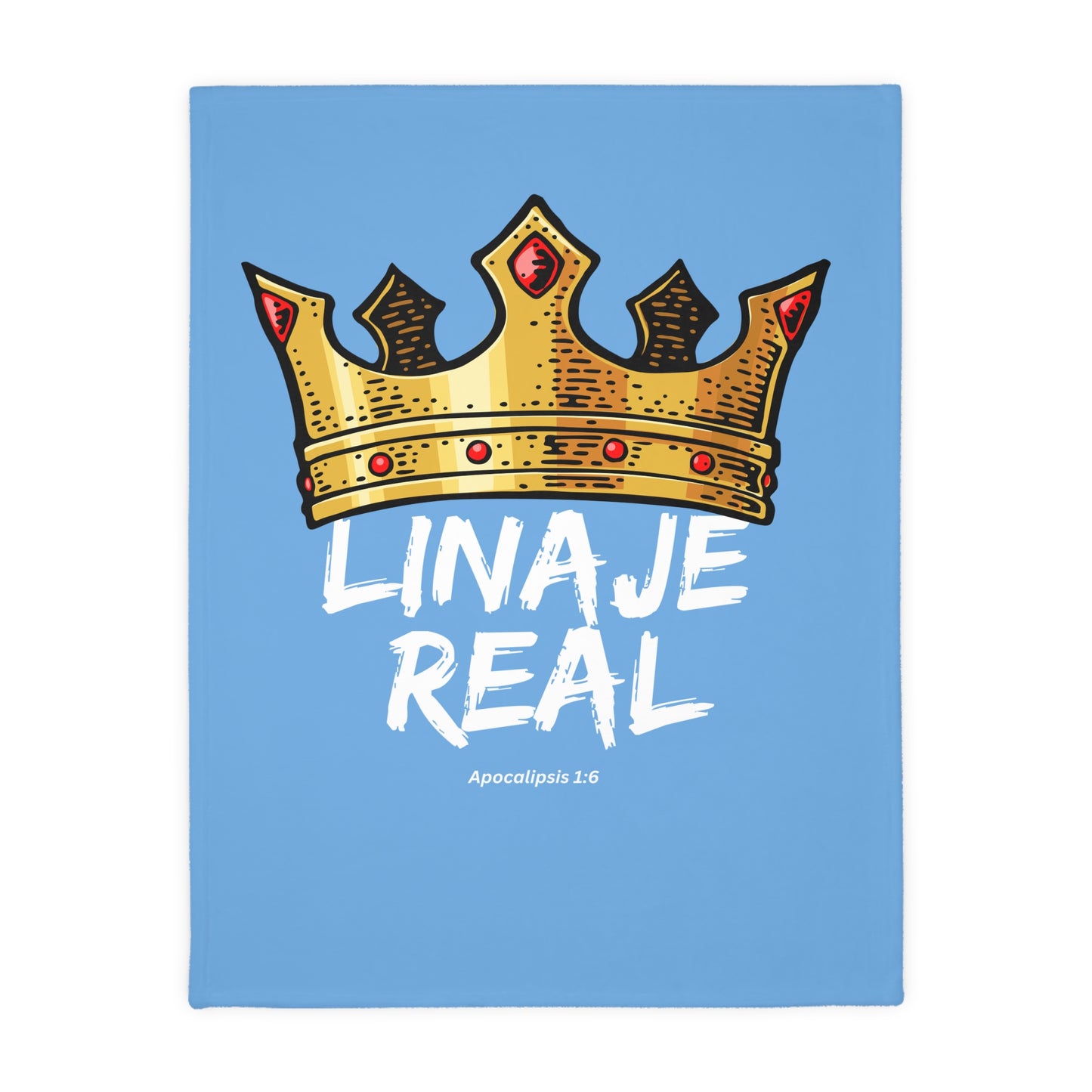LINAJE REAL Crown Microfiber Blanket - Cozy Two-Sided Print for Comfort and Inspiration