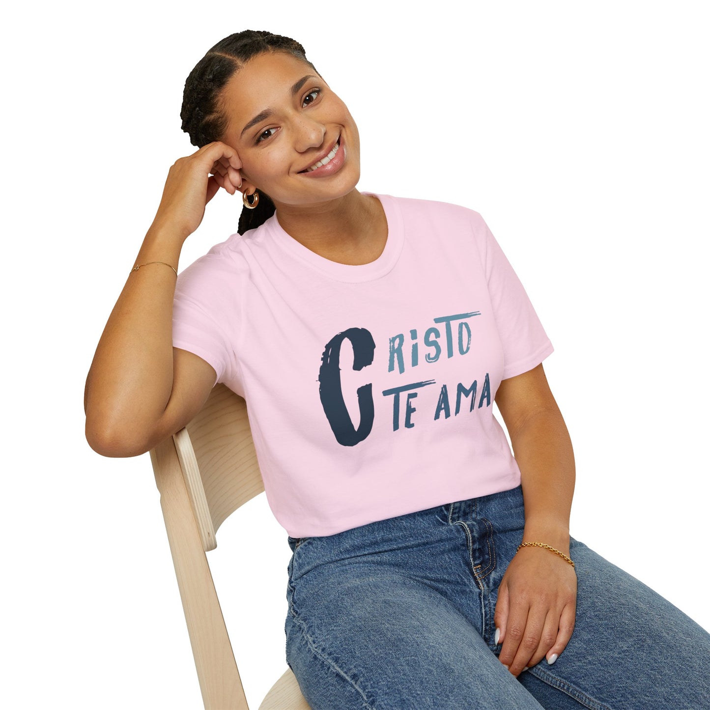 Unisex Softstyle T-Shirt - 'Cristo Te Ama' Inspirational Tee