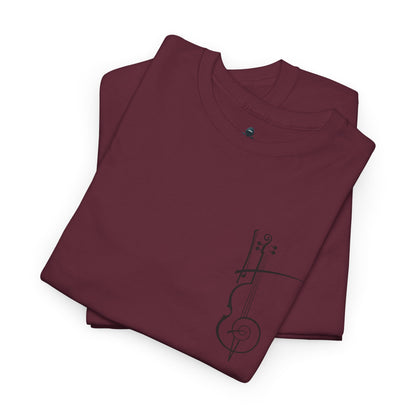 (Ropa Ft Hector David) Vintage Violin Graphic Tee, Unisex Cotton T-Shirt, Retro Violin Art, Perfect for Musicians, Music Lover Gift,