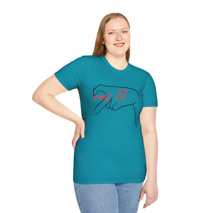 Unisex Softstyle T-Shirt with 'rez 87' Graphic - Casual Streetwear Tee