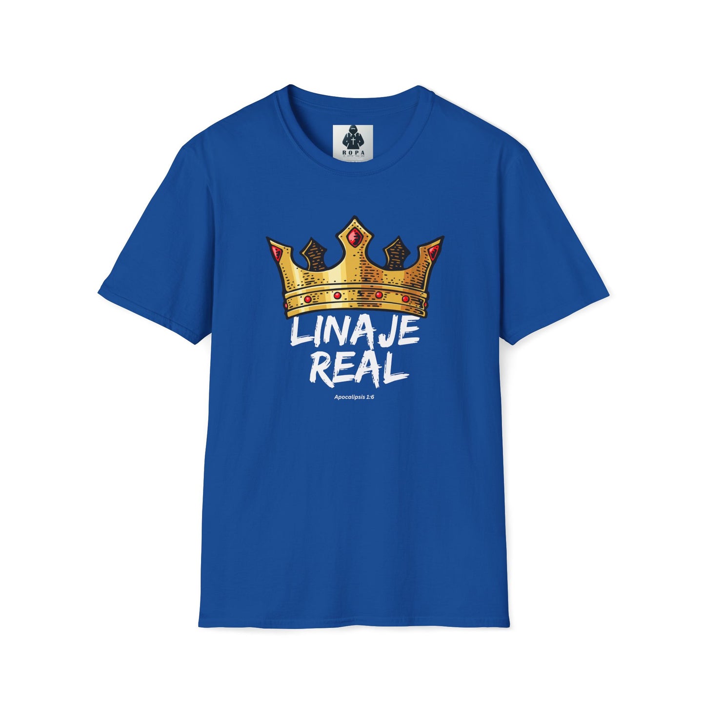 Unisex Softstyle T-Shirt - "Linaje Real" Crown Design - Perfect for Celebrations and Everyday Wear