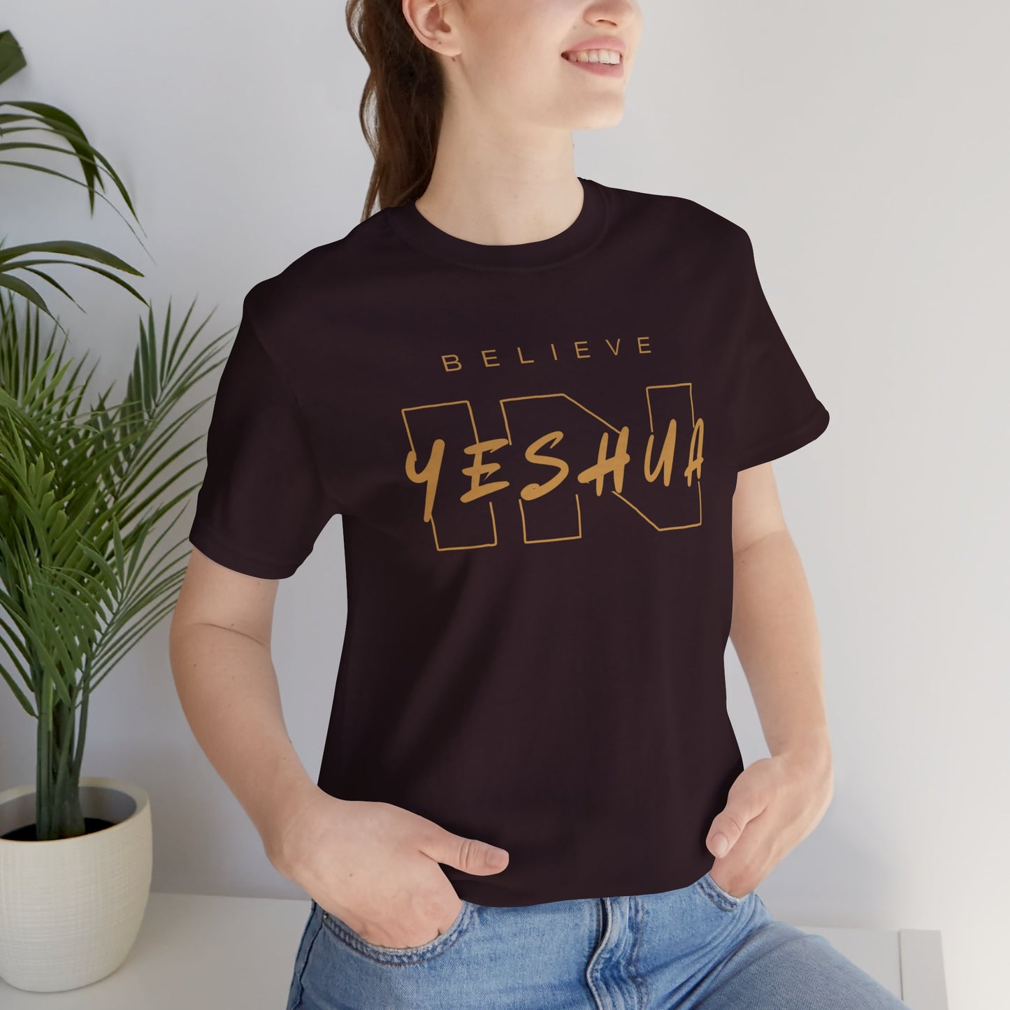 Unisex Short Sleeve Tee - 'Believe Yeshua' Inspirational Graphic Tee