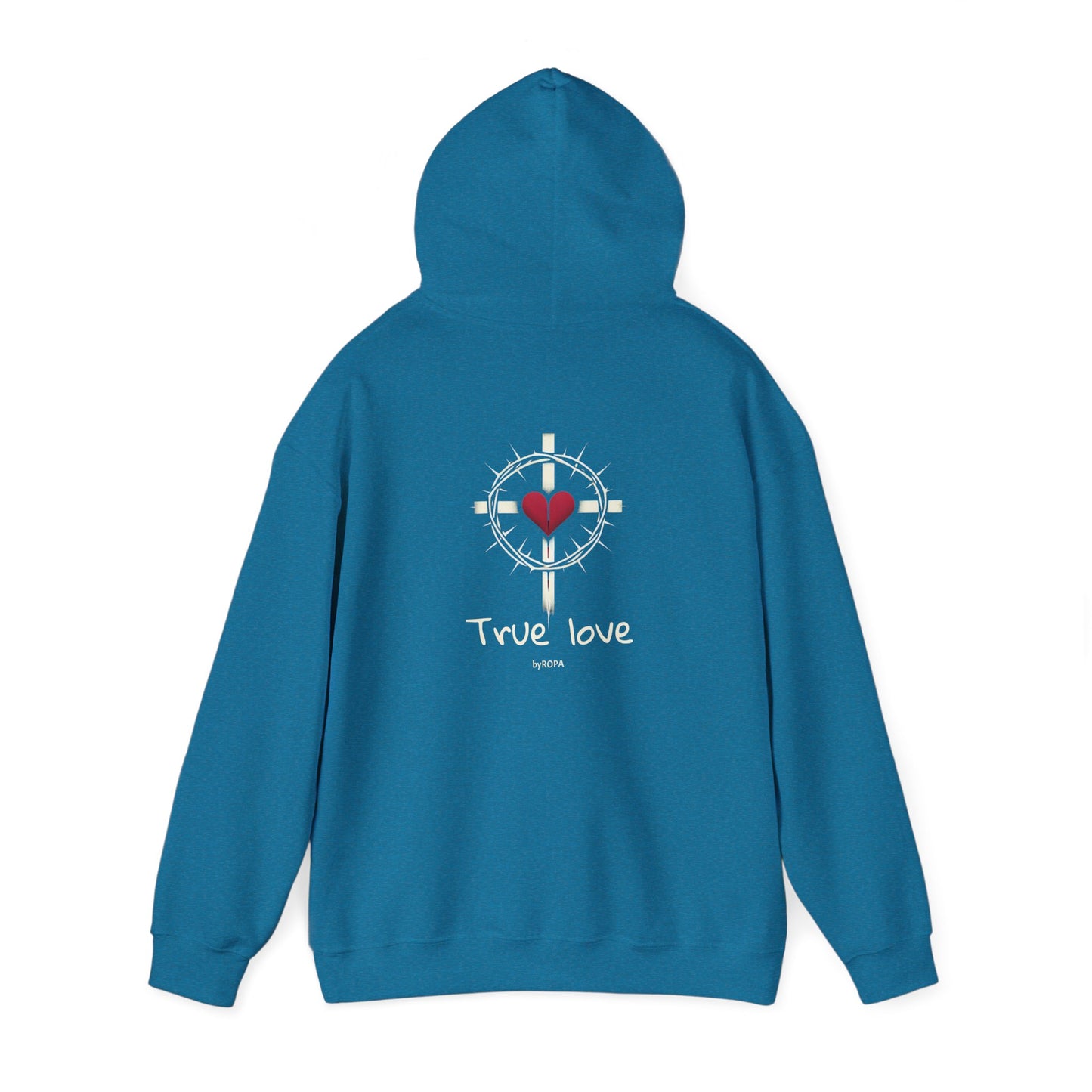 True Love Hoodie - Cozy Unisex Sweatshirt, Heart Design Gift, Valentine's Day Apparel, Casual Love Wear, Everyday Comfort