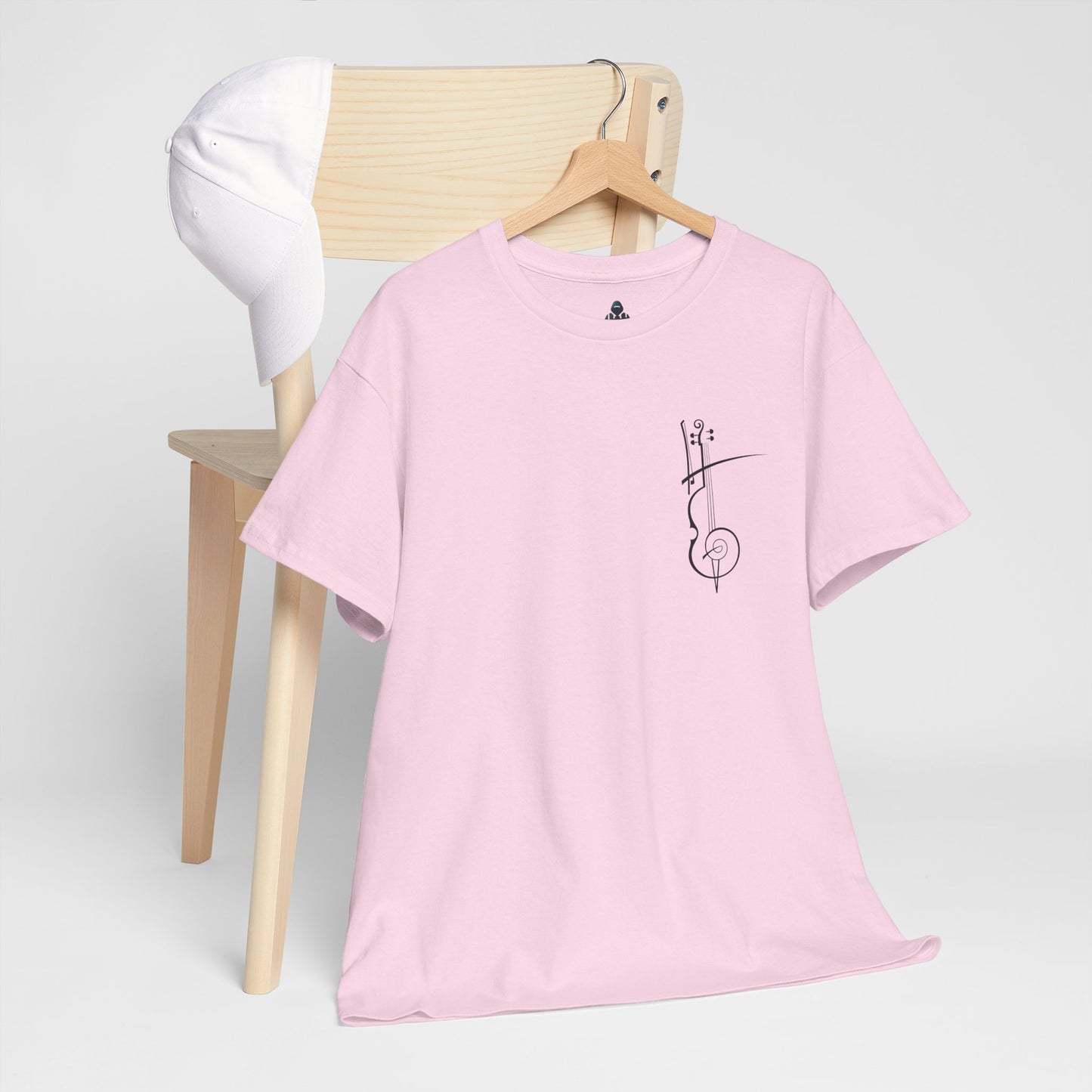 (Ropa Ft Hector David) Vintage Violin Graphic Tee, Unisex Cotton T-Shirt, Retro Violin Art, Perfect for Musicians, Music Lover Gift,