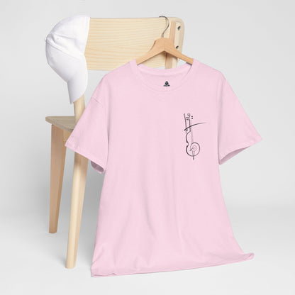 (Ropa Ft Hector David) Vintage Violin Graphic Tee, Unisex Cotton T-Shirt, Retro Violin Art, Perfect for Musicians, Music Lover Gift,