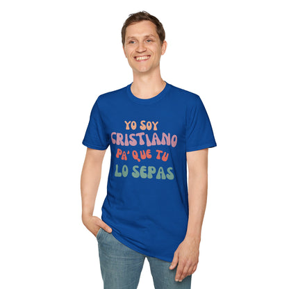 Yo Soy Cristiano Unisex Softstyle T-Shirt - Fun Statement Tee for Faith and Culture