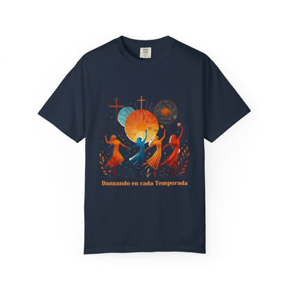 Unisex Garment-Dyed T-Shirt, Dance Design Tee, Seasonal Celebration Shirt, Gift for Dance Lovers, Festival Apparel