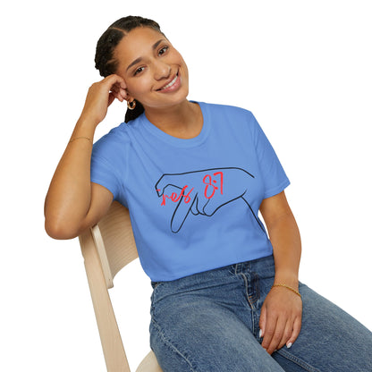 Unisex Softstyle T-Shirt with 'rez 87' Graphic - Casual Streetwear Tee