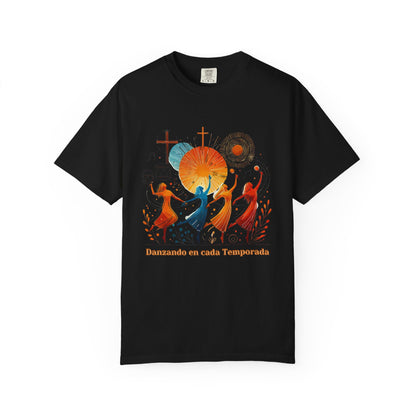 Unisex Garment-Dyed T-Shirt, Dance Design Tee, Seasonal Celebration Shirt, Gift for Dance Lovers, Festival Apparel