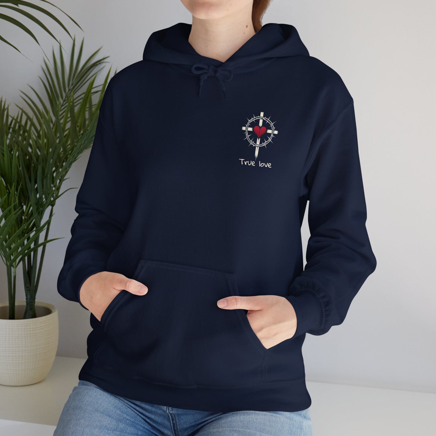 True Love Hoodie - Cozy Unisex Sweatshirt, Heart Design Gift, Valentine's Day Apparel, Casual Love Wear, Everyday Comfort
