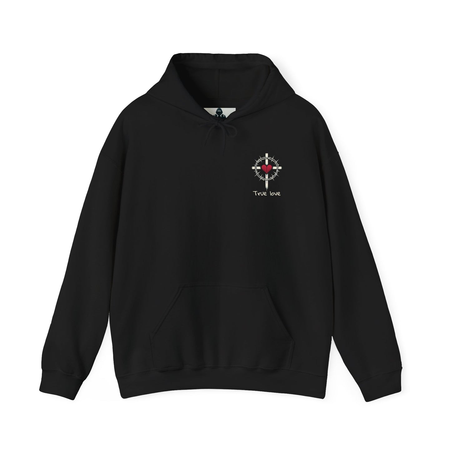 True Love Hoodie - Cozy Unisex Sweatshirt, Heart Design Gift, Valentine's Day Apparel, Casual Love Wear, Everyday Comfort