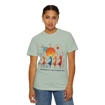 Unisex Garment-Dyed T-Shirt, Dance Design Tee, Seasonal Celebration Shirt, Gift for Dance Lovers, Festival Apparel